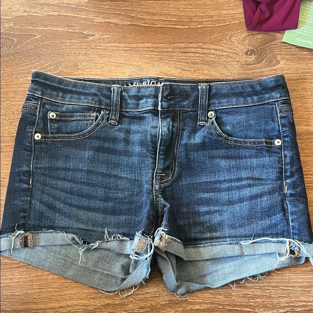 American Eagle Dark Wash Jean Shorts - Shortie